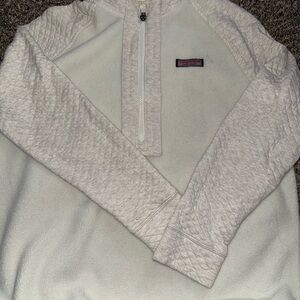 Vineyard Vines Cream Fleece Quarter-Zip